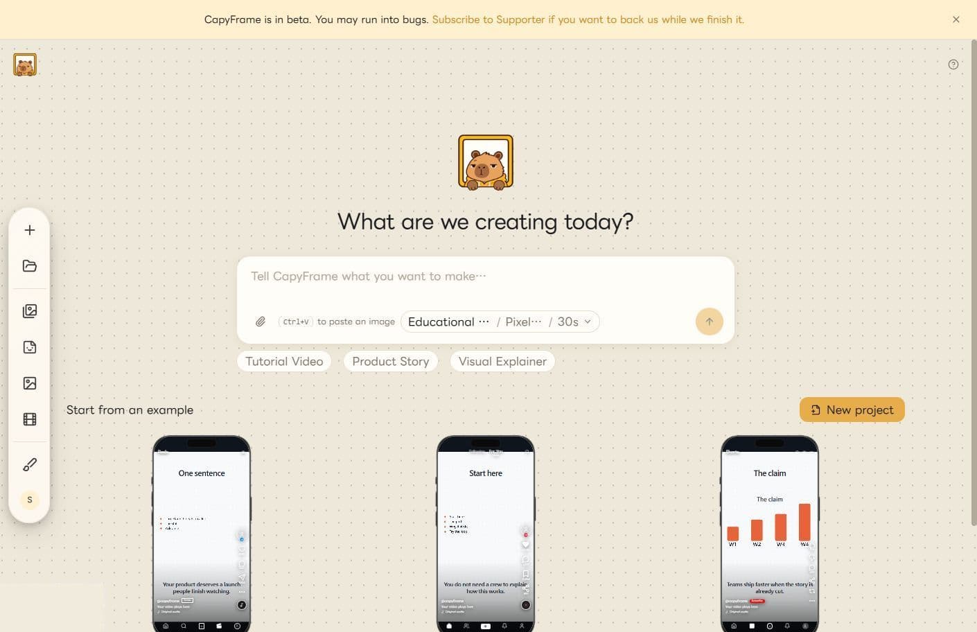 完成 SMEPost 登录后的 CapyFrame 工作区