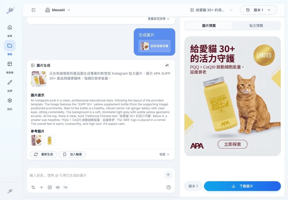 SME Post 平台儀表板展示 AI 驅動內容創作